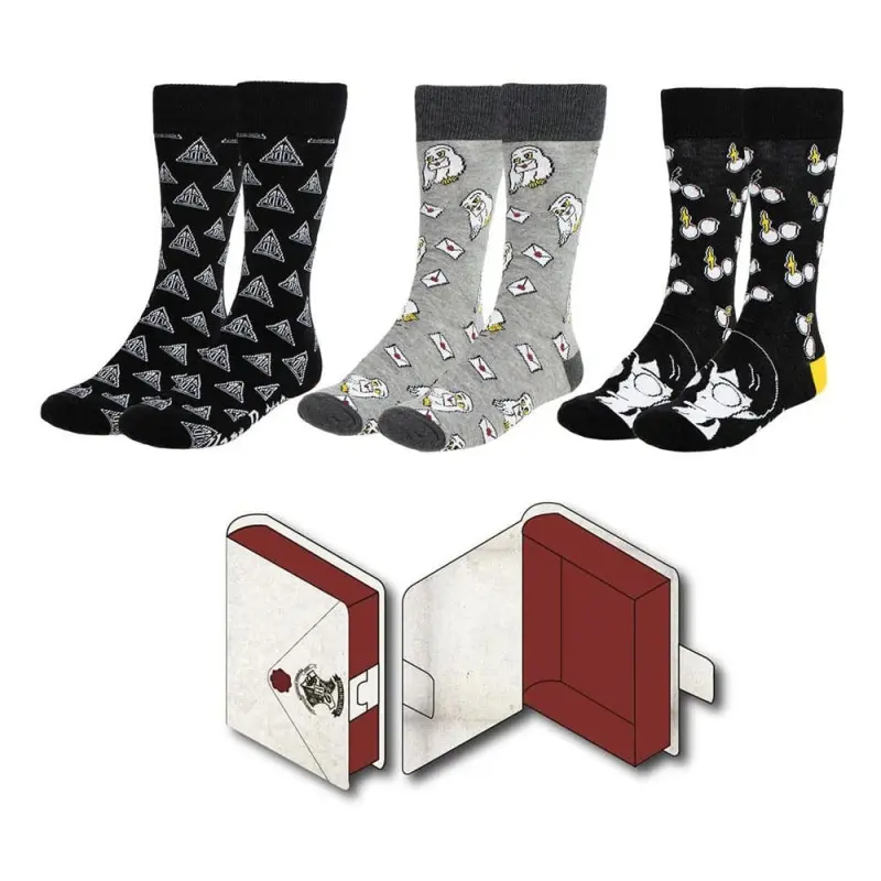 Harry Potter pack 3 paires de chaussettes 38-45 | 8445484447255