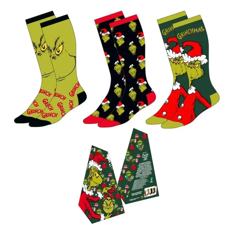 Le Grinch pack 3 paires de chaussettes 38-45 | 8445484450811