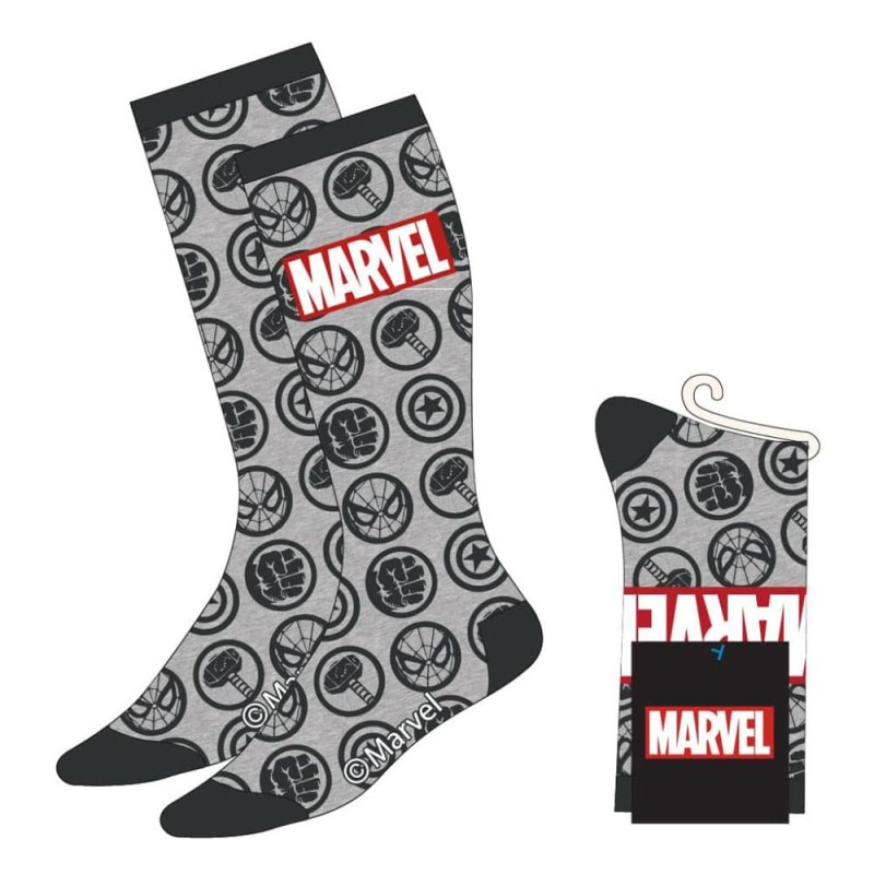 Marvel chaussettes Avengers Faces Grey 38-45 | 8445484456813