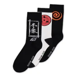 Naruto Shippuden pack 3 paires de chaussettes Sasuke Symbol 39-42