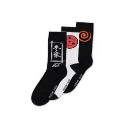 Naruto Shippuden pack 3 paires de chaussettes Sasuke Symbol 43-46