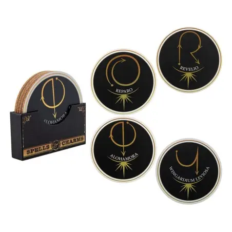 Harry Potter pack 4 sous-verres Spell & Charms  | 4895205616707