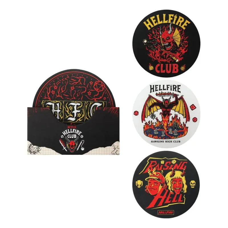 Stranger Things pack 4 sous-verres Hellfire Club | 4895205617742