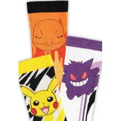 Pokémon pack 3 paires de chaussettes Pikachu, Charmander, Ectoplasma 39-42 | 8718526180022