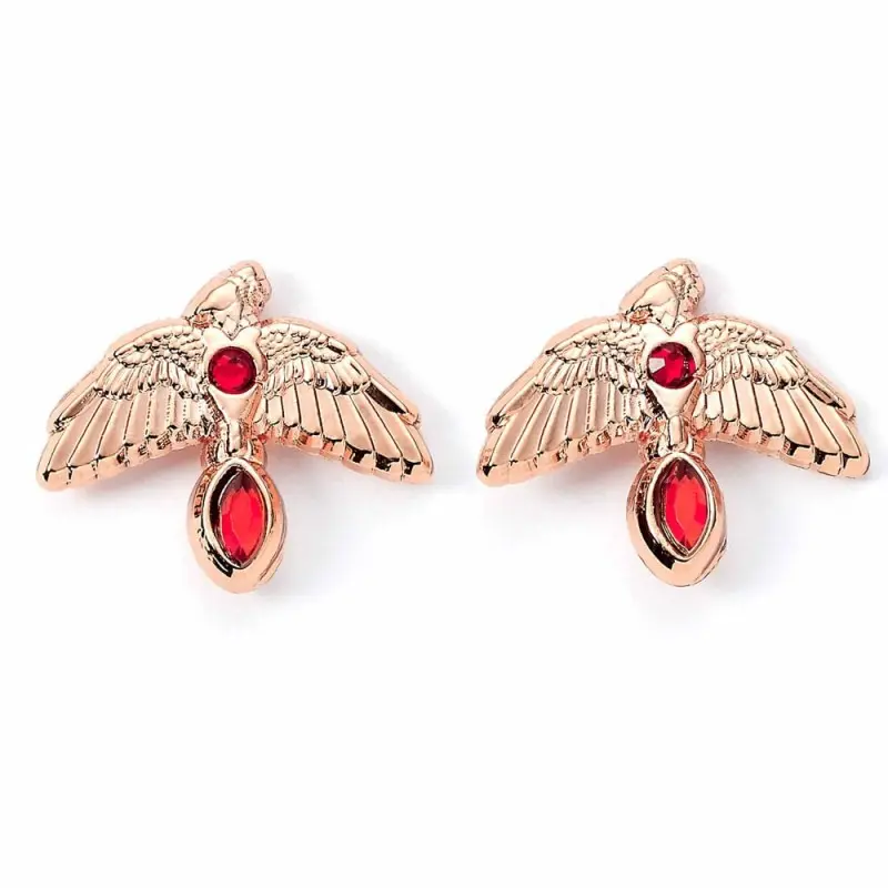 Harry Potter boucles d'oreille plaqué or Fawkes | 5055583450815