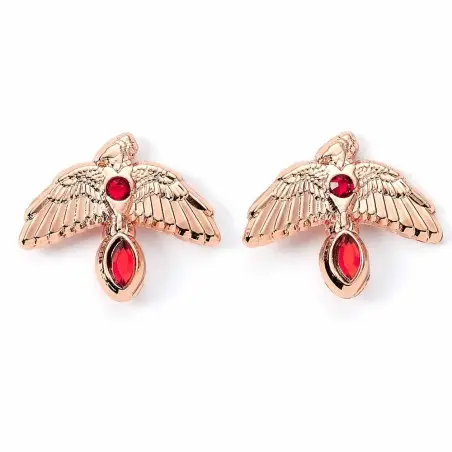 Harry Potter boucles d'oreille plaqué or Fawkes | 5055583450815