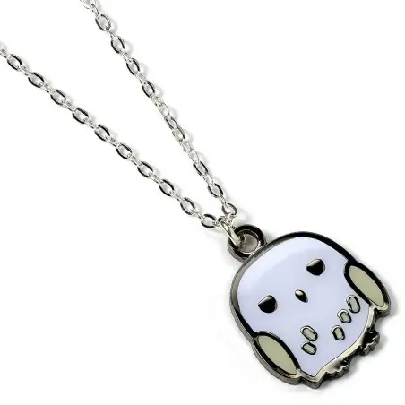 Harry Potter Cutie Collection pendentif et collier plaqué argent Hedwig | 5055583441998
