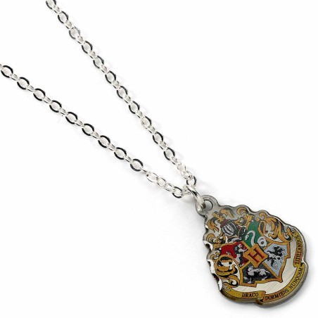 Harry Potter pendentif et collier plaqués argent Hogwarts 