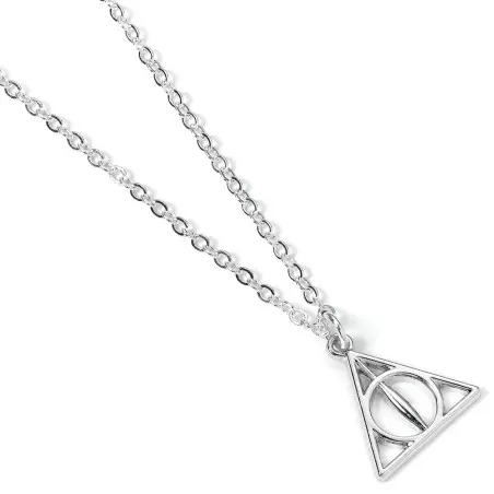 Harry Potter pendentif et collier plaqués argent Deathly Hallows | 5055583441905