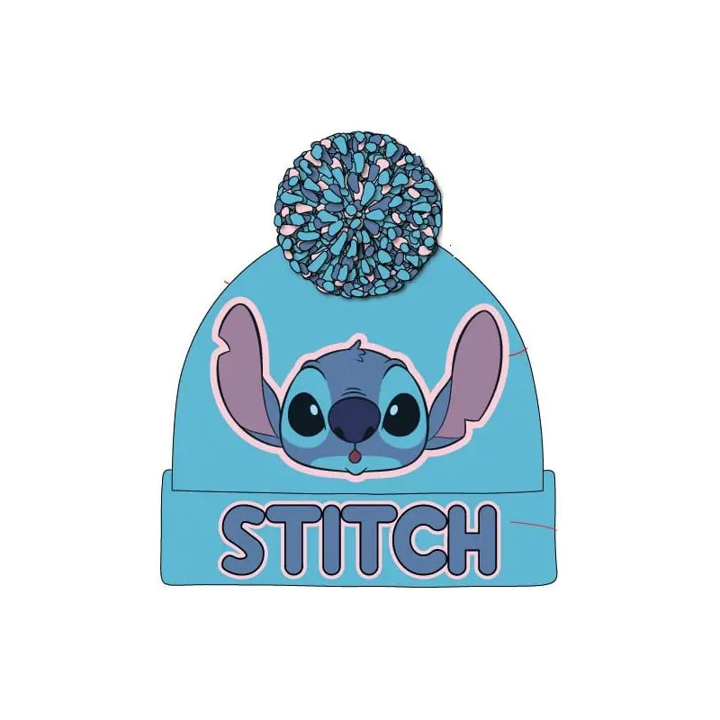 Lilo & Stitch bonnet Pom-Pom Light Blue | 5056688575373