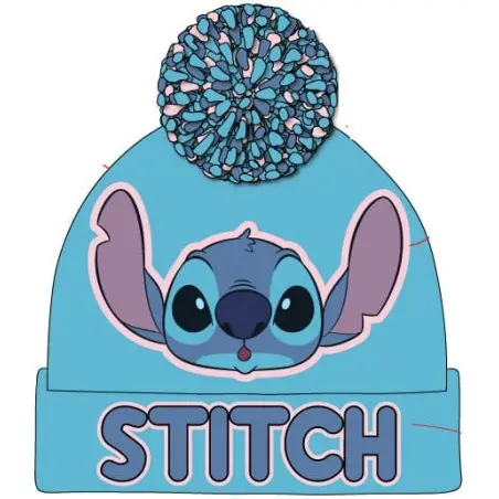 Lilo & Stitch bonnet Pom-Pom Light Blue | 5056688575373