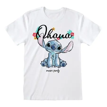 Lilo & Stitch T-Shirt Ohana Means Family White (XL) | 5056688589219