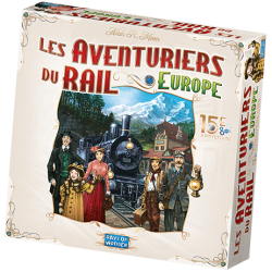 jeu : Les Aventuriers du Rail - 15ème anniversaire Deluxe - Europe éditeur : Days of Wonder version française