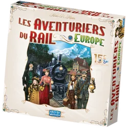 jeu : Les Aventuriers du Rail - 15ème anniversaire Deluxe - Europe éditeur : Days of Wonder version française