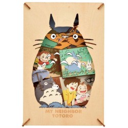 Mon voisin Totoro Paper Model Kit Paper Theater Wood Style Silhouette Big Totoro 