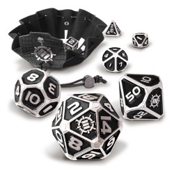 Enhance Tabletop Series Métal RPG Set de cubes Black (7)