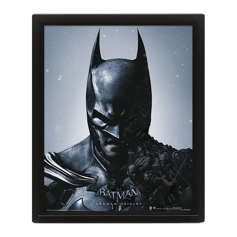 Batman Arkham Origins posters effet 3D encadré Batman vs. Joker 26 x 20 cm (pack de 3) | 5050293166520