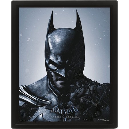 Batman Arkham Origins posters effet 3D encadré Batman vs. Joker 26 x 20 cm (pack de 3)