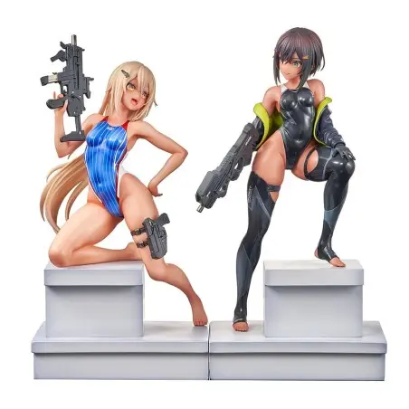 Arms Note statuetten 1/7 Swim Team Bucho-chan and Kohai-chan 22 cm | 4580416926911