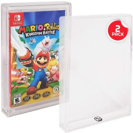 Pack 2 boîtes de protection en acrylique pour jeux Nintendo Switch Games | 3701492101905