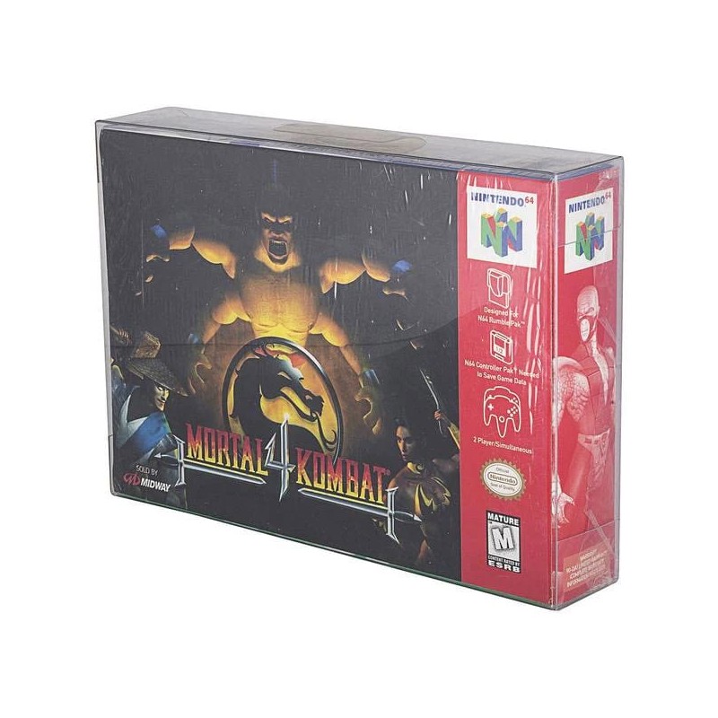 Pack 25 boîtes de protection en PET pour jeux Super Nintendo/Nintendo 64/SNES/N64 Games