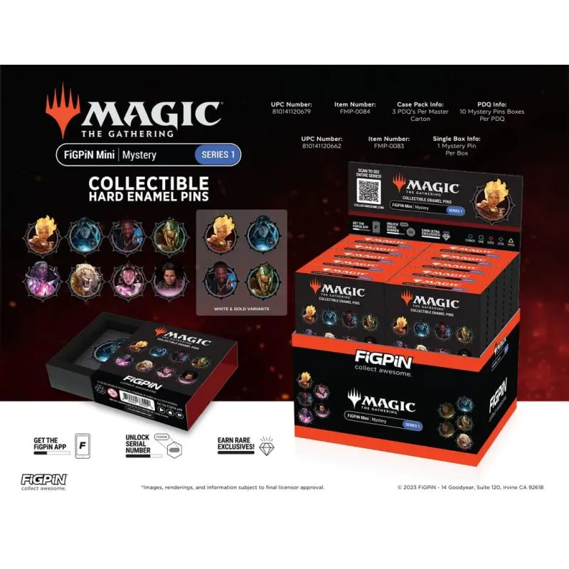 Magic the Gathering: Series 1 Blind Box Enamel Pin - 10 Piece CDU | 0810141120679