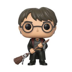 Harry Potter Figurine POP! Movies Vinyl Harry with Firebolt & Feather 9 cm