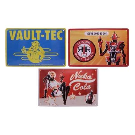 Fallout Set de 3 panneau métal Brands  | 5060948292870