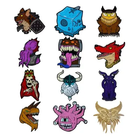 Dungeons & Dragons présentoir Pin's 50th Anniversary Mystery Pin Badge (12) | 5060662469008