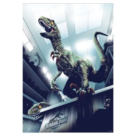 Jurassic Park lithographie 30th Anniversary Edition Hiding in Kitchen Limited Edition 42 x 30 cm | 5060948293440