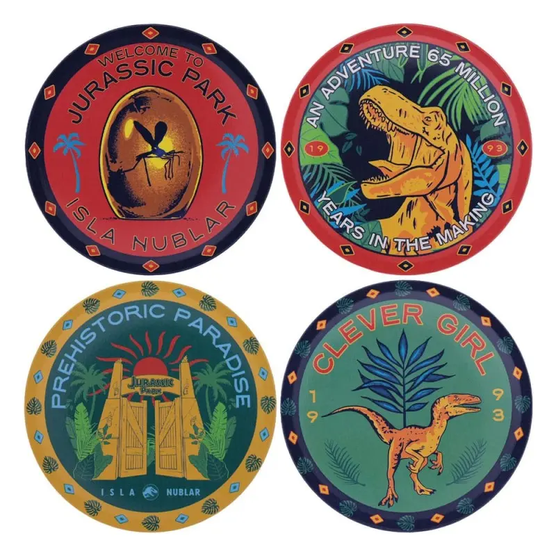 Jurassic Park pack 4 sous-verres  | 5060948296366