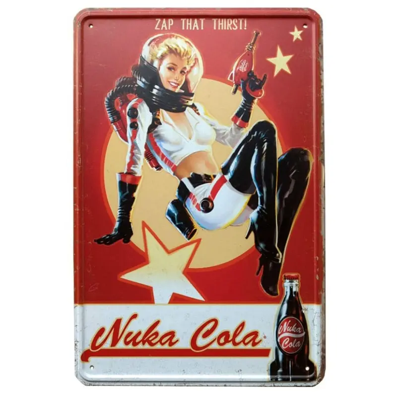 Fallout panneau métal Nuka Cola Girl | 0840316413312