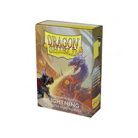 Dragon Shield Japanese size Dual Matte Sleeves - Lightning 'Ailia' (60 Sleeves) | 5706569151478