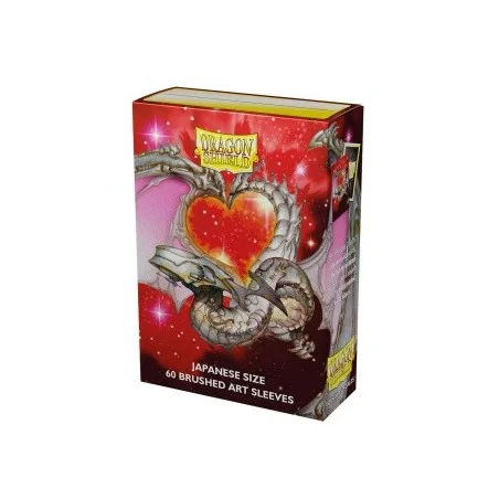 Dragon Shield Brushed Art Japanese size Sleeves - Valentine Dragon 2022 (60 Sleeves)