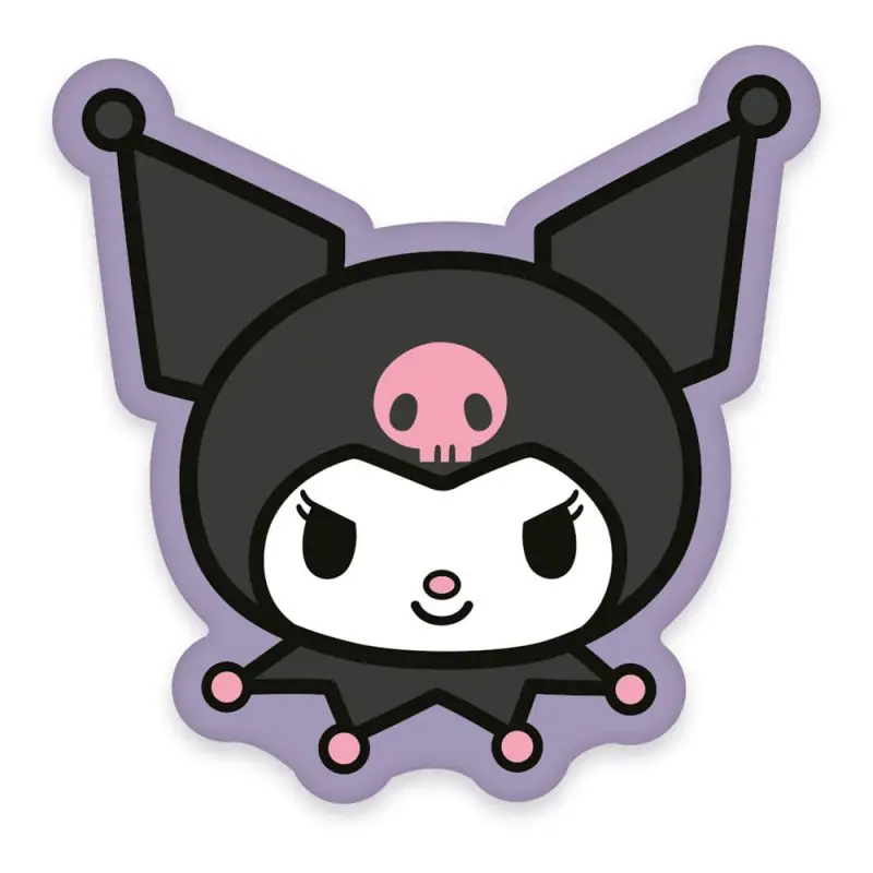 Sanrio oreiller Kuromi Face 36 cm  | 4006891992994