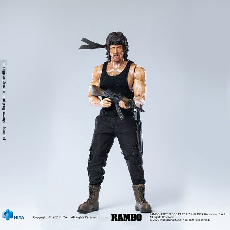 Rambo figurine 1/12 Exquisite Super Series First Blood II John Rambo 16 cm | 6957534202681