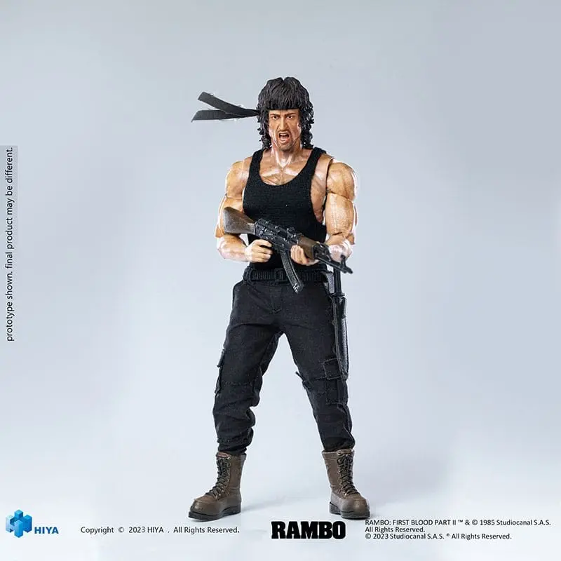 Rambo figurine 1/12 Exquisite Super Series First Blood II John Rambo 16 cm | 6957534202681