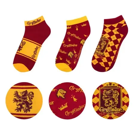 Harry Potter pack 3 paires de socquettes Gryffindor | 4895205606623