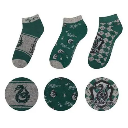 Harry Potter pack 3 paires de socquettes Slytherin | 4895205606630