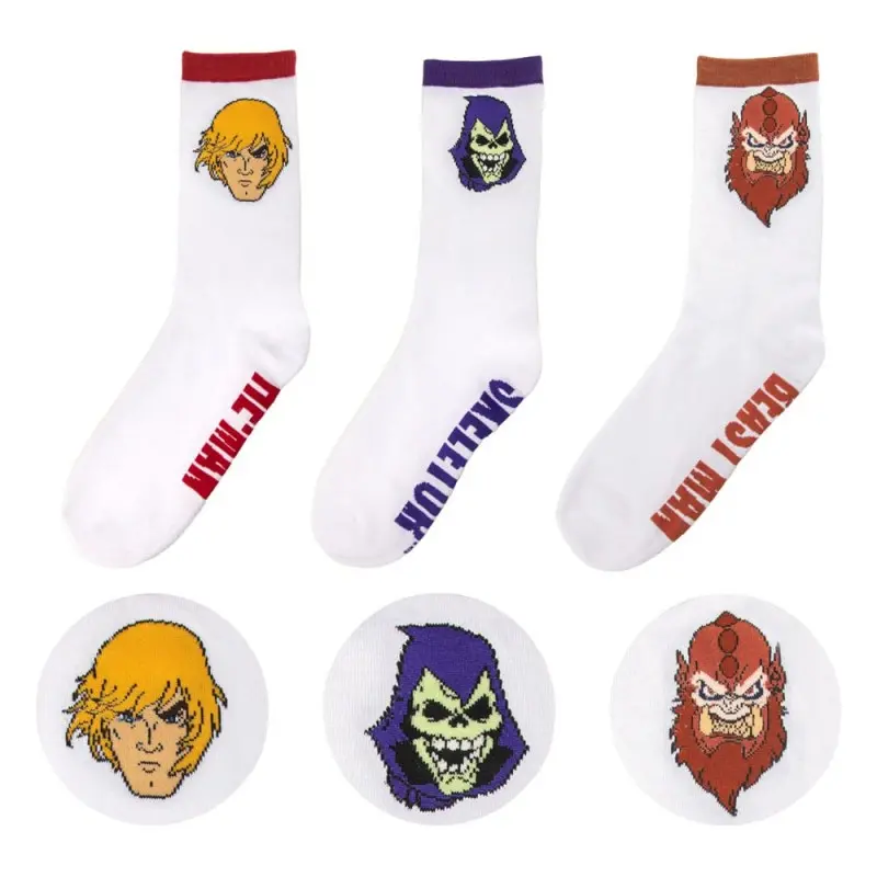 Les Maîtres de l'univers : Révélation Set de 3 chaussettes He-Man & Skeletor & Beast Man | 4895205610453