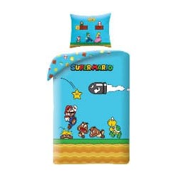 Super Mario parure de lit Ver. 3 140 x 200 cm / 70 x 90 cm   