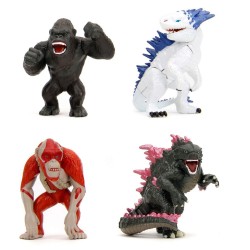 Godzilla pack 4 figurines Diecast Nano Metalfigs Wave 1 4 cm    