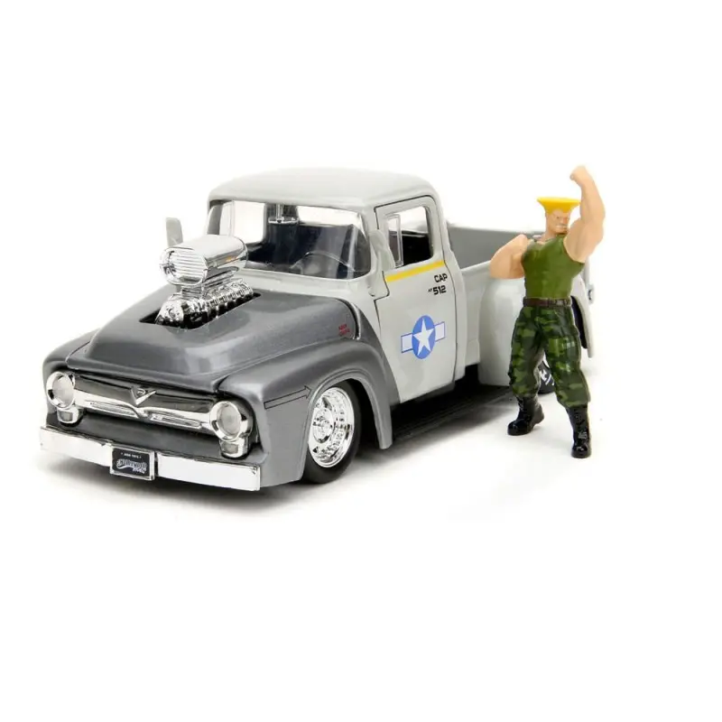 Street Fighter Véhicule 1/24 1956 Ford Pickup Guile  | 4006333084591