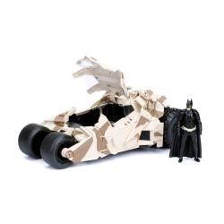 Batman The Dark Knight 1/24 2008 Batmobile Camo métal avec figurine