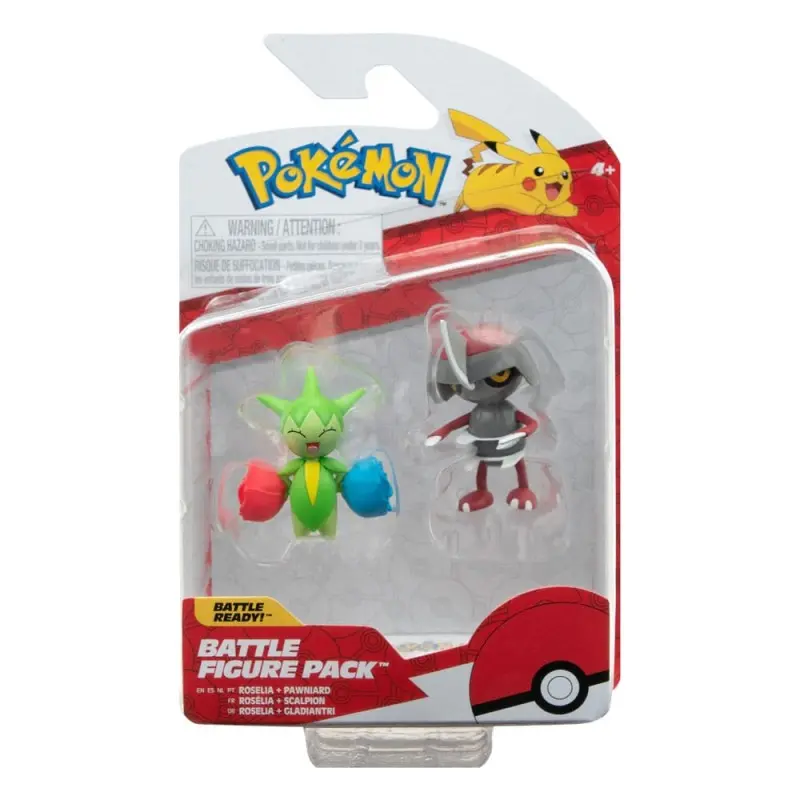 Pokémon pack 2 figurines Battle Figure Pack Scalpion, Rosélia  5 cm | 0191726480853