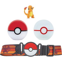 Pokémon ensemble pour ceinture Clip'n'Go Poké Ball, Luxe Ball & Salamèche 