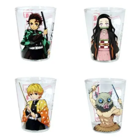 Demon Slayer pack 4 verres à shot Groupe 59 ml | 0841092158183