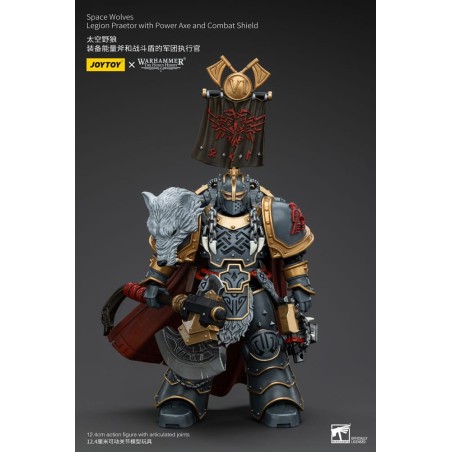 Warhammer The Horus Heresy figurine 1/18 Space Wolves Legion Praetor with Power Axe and Combat Shield 12 cm