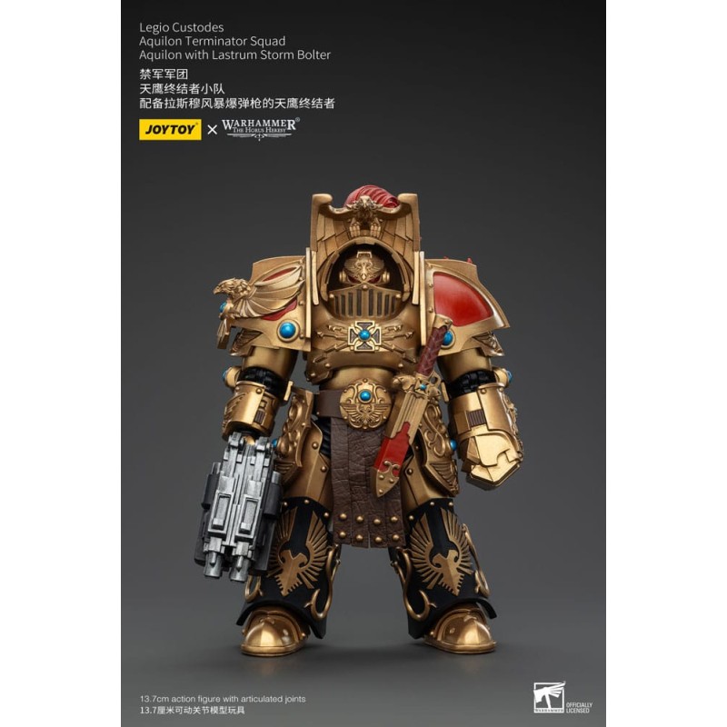 Warhammer The Horus Heresy figurine 1/18 Legio Custodes Aquilon Terminator Squad Aquilon with Lastrum Storm Bolter 14 cm | 6927054400744