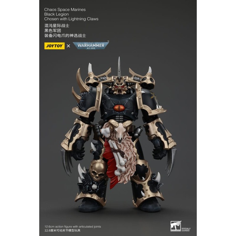 Warhammer 40k Actionfigur Chaos Space Marines Black Legion Chosen with Lightning Claws 20 cm | 6927054400973